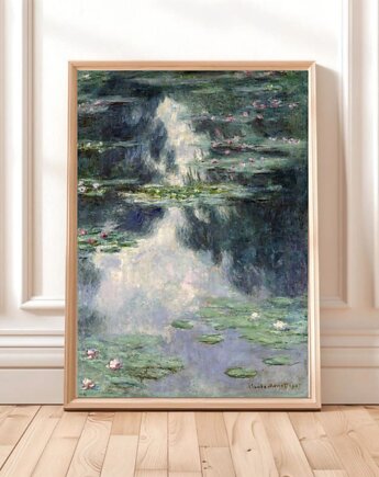 PLAKAT Monet, lilie wodne obraz, nenufary  sztuka ścienna, black dot studio