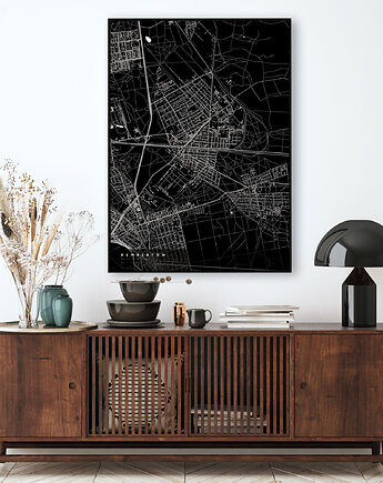 Plakat Rembertów - mapa dzielnicy, PLAKATY GEOMETRYCZNE