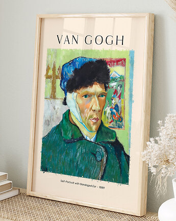 Plakat Reprodukcja Vincent van Gogh - Autoportret z zabandażowanym uchem, OKAZJE - Prezent na Dzień Kobiet