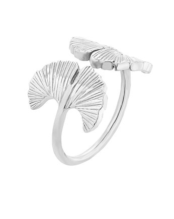 Srebrny pierścionek z liśćmi miłorzębu, OKAZJE - Prezenty na 18 dla koleżanki