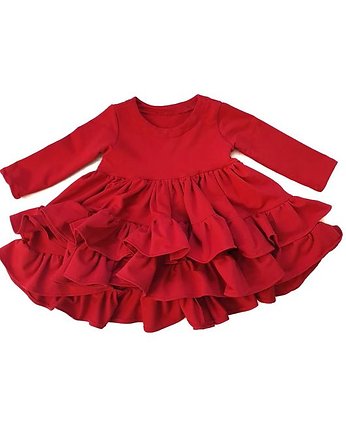 Sukienka Dresowa  Hiszpanka Red, FajnieUbieramy