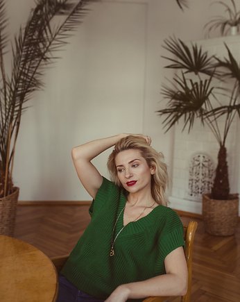 DWUSTRONNA BAWEŁNIANA KAMIZELKA, zielona, BIENKOVSKA