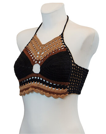 Top / bralet na szydełku na lato ze 100 procent bawelny rozmiar S/M, cosy creation