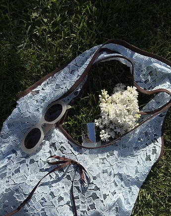 Baby blue lace bag, A MANO studio