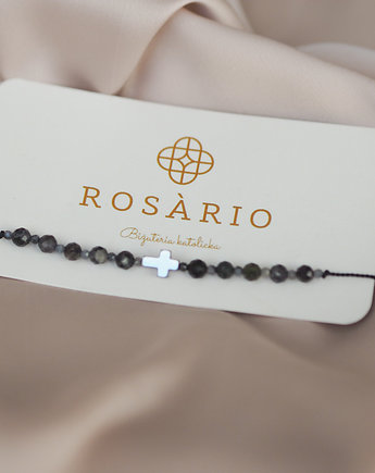 Bransoletka różańcowa czarna, ROSARIO