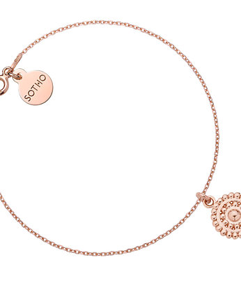 Bransoletka z rozetką z różowego złota, SOTHO