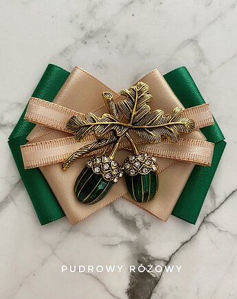 Brosza z okazałymi żołędziami New Jesień Żołądź, Pudrowy Różowy