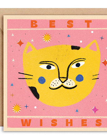 Kartka Best wishes  + koperta, MUKI design