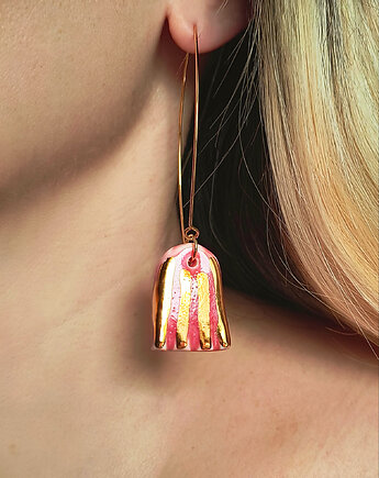 Kolczyki pozłacane Meduza Kolekcja Parian, ZIĘBA