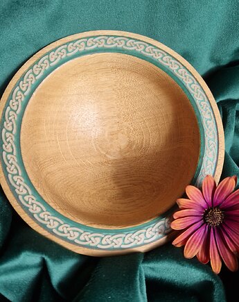 Celtycka miska z dębu i żywicy epoksydowej, Fairytalewood