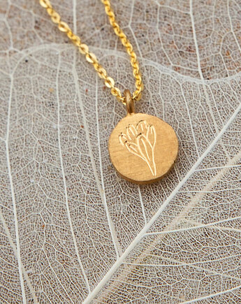 Marzec KROKUS / naszyjnik / pozłacane srebro, Magdalena Paszkiewicz Jewellery