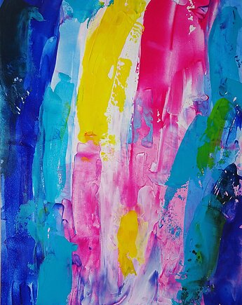 Obraz do salonu abstrakcja dla odważnych, alice oil on canvas