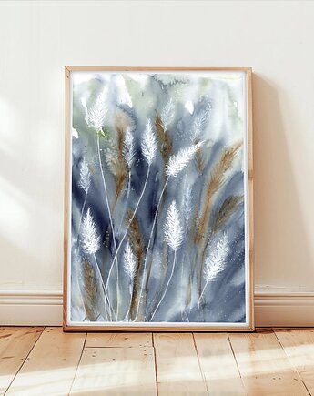 Oryginalna akwarela. Trawy A4, Malgorzata Domanska