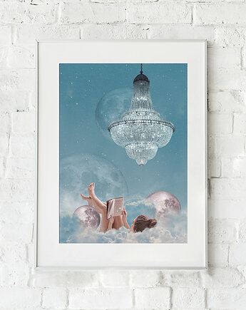 Plakat A3 - Kosmiczna kąpiel, Kamila Lenarcik