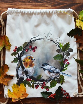 Ręcznie malowany plecak Jesienny, MiloMaluje