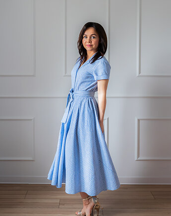 Sukienka Nina blue, OKAZJE - Prezent na Święta