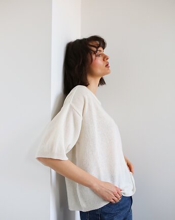 Sweter Lina śmietanka, Lucky HandMade