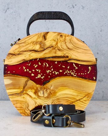 Kuferek EIWAZ - Oliwka + Czarny dąb, Wood Design Studio