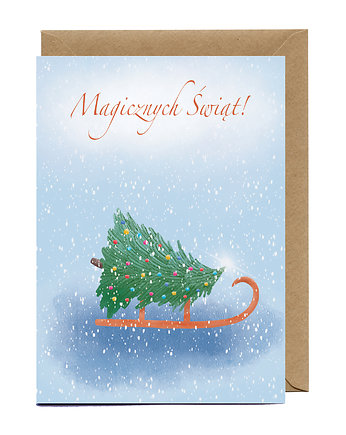 Kartka bożonarodzeniowa Choinka, JuliArt