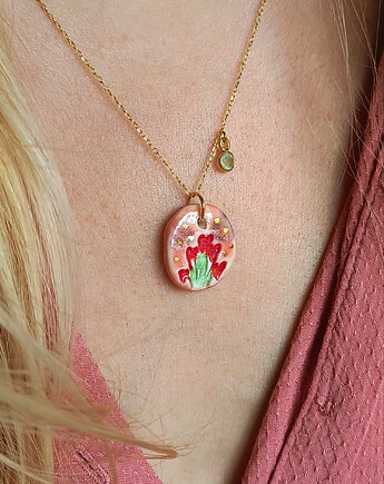 Naszyjnik pozłacany Serca Kolekcja Parian, ZIĘBA