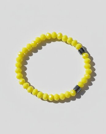 Żółta bransoletka z hematytem, All My Jewelry