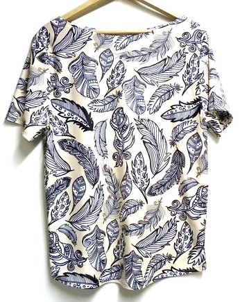 Bluzka damska,t shirt ze wzorem origami S XL Bluzka damska,t shirt ze wzorem origami S XL