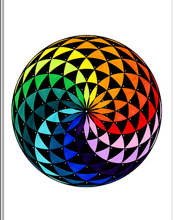 62. TĘCZOWA MANDALA - rysunek, plakat., kama4you