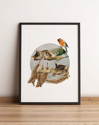 Plakat "Kot", A3, Anna Bednarczyk Ilustracje