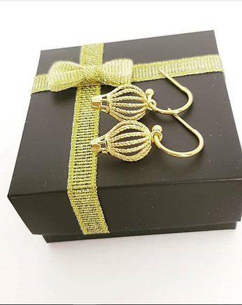 Piękne kolczyki pozłacane balon, Czaki Bransoletki