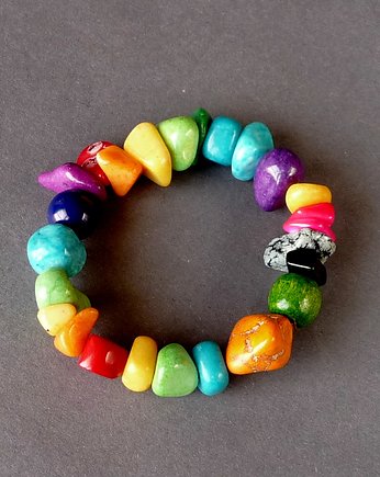 Boho style bransoletka bajecznie kolorowa Uroczy prezent  handmade, Galeria Limart