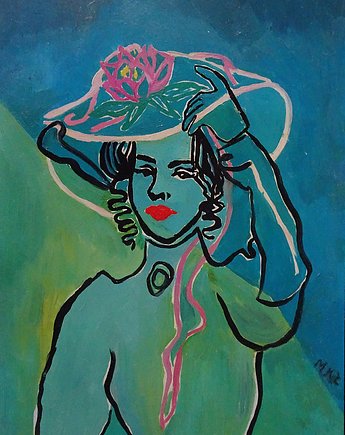 Obraz do salonu noce i dnie Barbara Niechcic, alice oil on canvas