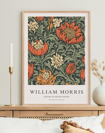 PLAKAT dekoracyjny , William Morris, wystawowy, black dot studio