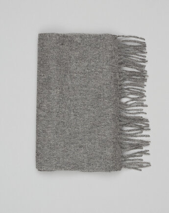 Szalik wełniany lanadi szary (sz3), BORGIO