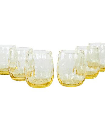 Komplet sześciu szklanek, włoski design, lata 70, produkcja: Włochy, Przetwory design