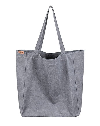 Lazy bag torba grafitowa na zamek / vegan, hairoo