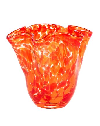 Wazon szklany pomarańczowy, duński design, lata 70, produkcja: Dania, Przetwory design