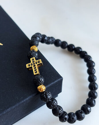 Bransoletka męska Lawa i Krzyżyk, Chmolowska Jewellery