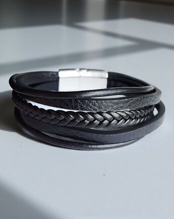 Męska bransoletka ekoskóra, KEIT