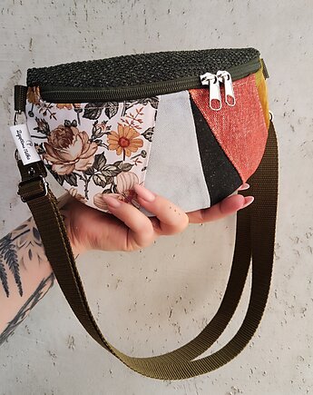 Nerka półksiężyc unikat jesienne kolory, Zapętlona Nitka