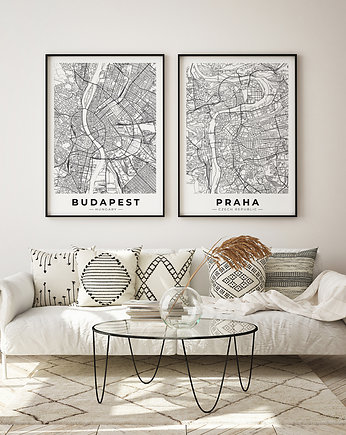 Zestaw plakatów  - Praga I Budapeszt, OKAZJE - Prezent na Parapetówkę