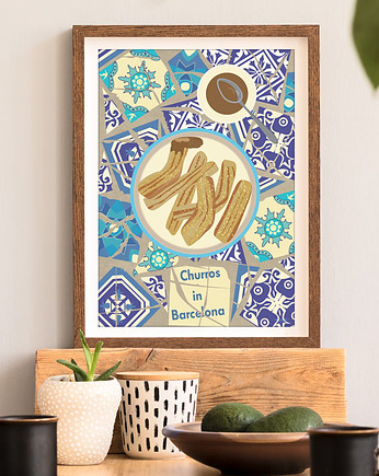 Churros - plakat fine art 50x70 cm, minimalmill