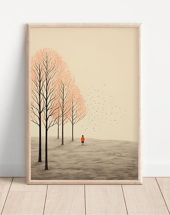 Plakat drzewo - w stylu Alessandro Gottardo, Whatever the timezone