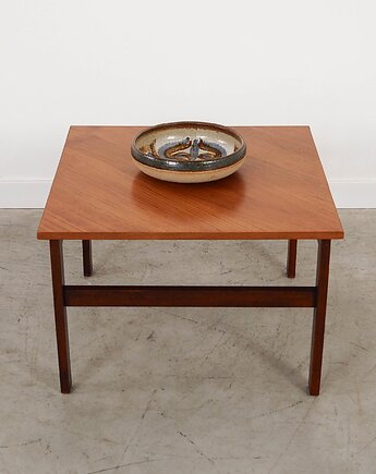 Stolik kawowy mahoniowy, duński design, lata 70, produkcja: Dania, Przetwory design