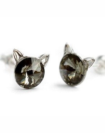 Kolczyki - Kotulek Memulek - kryształy Swarovski, Marisella