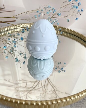 Świeca ekologiczna sojowa dekoracyjna jajko wielkanocne niebieski, Coccola JEWELLERY
