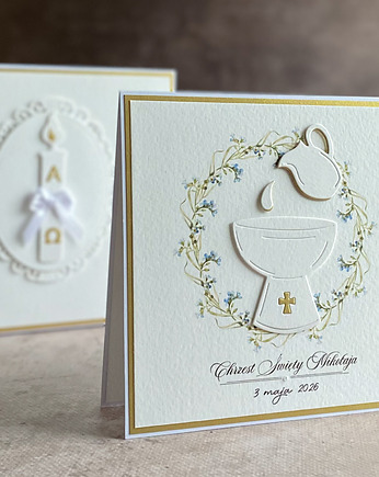 Kartka na chrzest z pudełkiem i kopertą, 72, Anna Art and Crafts