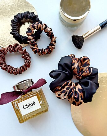 Z pazurem - zestaw jedwabnych scrunchie, BARLA