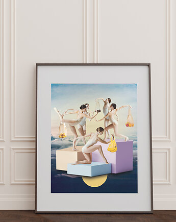 Plakat - Tanecznym Krokiem, hint of time collage studio