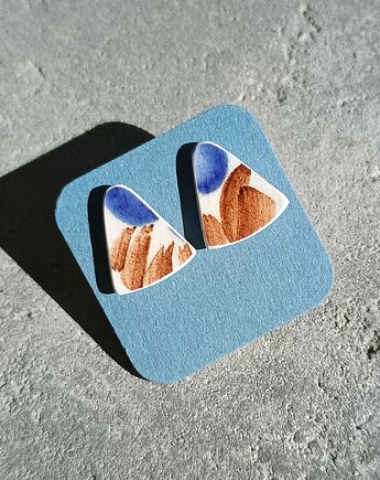 Kolczyki ceramiczne Włocławek, biżuteria z talerzy