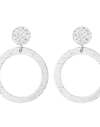 Srebrne kolczyki z chropowatymi kołami, SOTHO